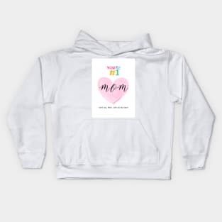 Love you Mom card by Hyunah Yi/Birthday/special day /Love card/ Happy Mothers day card/Mum love card Kids Hoodie